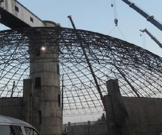 湛江网架分条或分块安装法